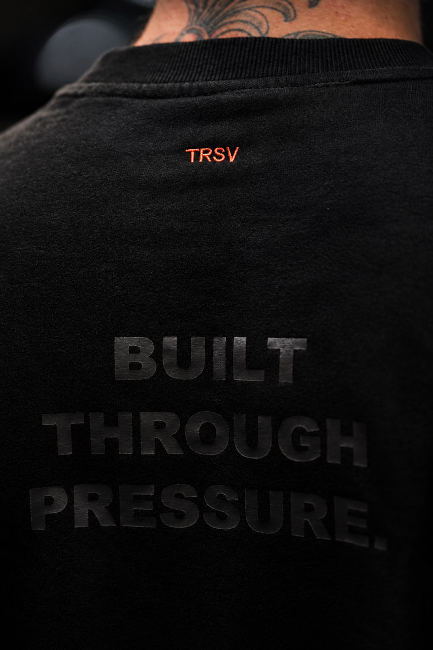 TRSV back neck embroidery and print
